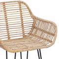 vidaXL Barová stolička 2 ks Prírodná 55 x 52 x 105 cm Ratan a železo