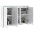vidaXL Komoda vysoký lesk biela 102x33x75 cm kompozitné drevo