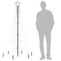 vidaXL Vianočný stromček s hrotom, 200 teplých bielych LED 180 cm