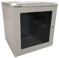 XtendLan 15U/600x600, na zeď, jednodílný, rozložený, skleněné dveře šedý Rozvadec, 19", na stenu, jednodílný, rozložený, výška 15U, 600 x 600, sklenené dvere, kourové sklo, nosnost 60kg, šedý