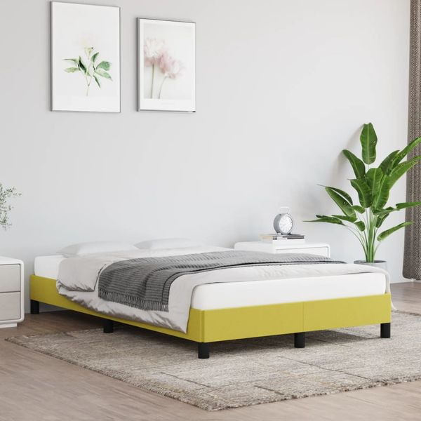 vidaXL Posteľ bez matraca zelená 120x200 cm látka