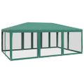 vidaXL Párty stan s 10 sieťkovanými bočnými stenami zelený 6x4 m HDPE