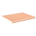 vidaXL Náhradná látka na markízu, žlto-oranžová, 4,5x3,5 m, polyester