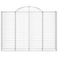 vidaXL Oblúkové gabionové koše 7 ks 200x30x140/160 cm pozink. železo