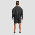 Mikina Aura Jumper Washed Black - GymBeam, veľkosť L, 95 % cotton, 5 % elastane