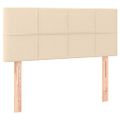 vidaXL Boxspring posteľ s matracom a LED krémová 120x190 cm látka