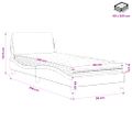 vidaXL Posteľ s matracom Dover sivohnedá 90x200 cm látka