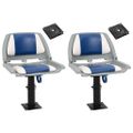 vidaXL Nastaviteľné podstavce na sedadlo do člna 2ks otočné o 360°