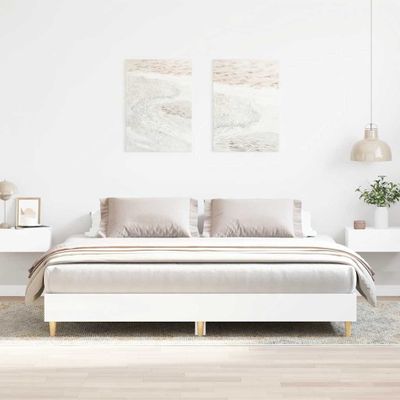 vidaXL Posteľný rám bez matraca biela 180x200cm kompozitné drevo