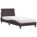 vidaXL Posteľ s matracom Hanko tmavohnedá 90x190 cm látka