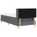 vidaXL Posteľ s pružinovým rámom Tmavo šedá 200 x 90 cm látka