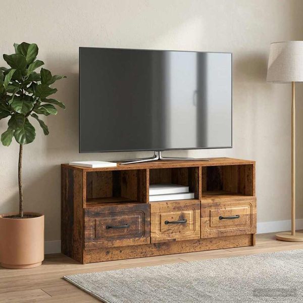 vidaXL TV skrinka Staré drevo 102 x 34,5 x 47 cm Kompozitné drevo