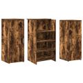 vidaXL Recepčný stôl dymový dub 135x50x103,5 cm kompozitné drevo