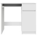 vidaXL Stôl biely 86x49x76 cm kompozitné drevo