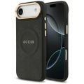Obal Guess pre iPhone 17 Air HC MAGSAFE PU S/ PEONY HOT STAMP čierna