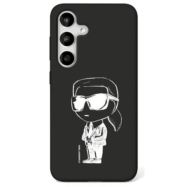 Obal Karl Lagerfeld HC Magnetic Silicone Graffiti Ikonik pre Samsung Galaxy S25 čierny