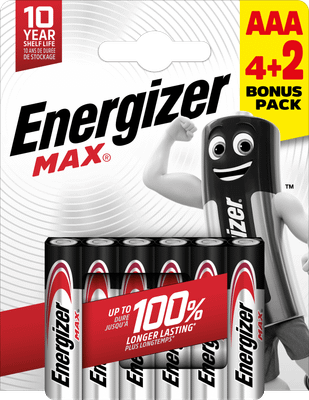 Energizer Max AAA alkalické batérie 6ks (4+2) E303328200