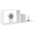 vidaXL Plávajúce police 2 ks Biela 80 x 15 x 30 cm Kompozitné drevo