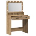 vidaXL Toaletný stolík Remeselný dub 79 x 41 x 135 cm Kompozitné drevo