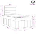 vidaXL LED boxspring posteľ s matracom Tmavosivá 120 x 190 cm Látka