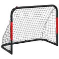 vidaXL Futbalová bránka so sieťou červeno-čierna 90x48x71 cm oceľ