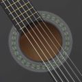 vidaXL Klasická gitara pre začiatočníkov čierna 4/4 39" lipové drevo