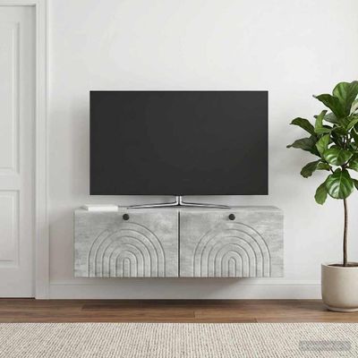 vidaXL Nástenná TV skrinka Nástenný Betónovo sivá 99 x 41 x 30 cm