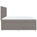 vidaXL Boxspring posteľ s matracom sivohnedý 200x200 cm látka