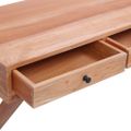 vidaXL Počítačový stôl prírodná farba 132x47x77 cm masívne mahagónové drevo
