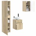 vidaXL Sada kúpeľňového nábytku 3 ks Dub sonoma 33 x 34,5 x 160 cm