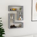 vidaXL Nástenné police 2 ks sivé sonoma 50x15x50 cm spracované drevo