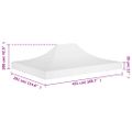 vidaXL Strecha na párty stan 4,5x3 m, biela 270 g/m²