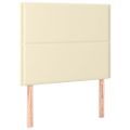 vidaXL Čelo postele krémové 80x5x118/128 cm umelá koža