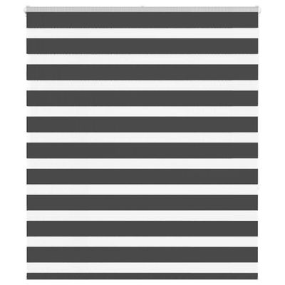 vidaXL Zebra roleta čierna 130x150 cm šírka látky 125,9cm polyester