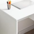 vidaXL Stôl Biela 90 x 49 x 75 cm Kompozitné drevo