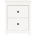 vidaXL Nočné stolíky 2 ks biele 50x35x61,5 cm masívne borovicové drevo