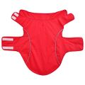 vidaXL Pláštenka pre psa s reflexnými prúžkami, polyesterová, červená, 2XL