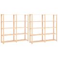 vidaXL Regály s 5 policami 2 ks 170x38x170 cm borovicový masív 500 kg