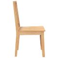 VidaXL jedálenské stoličky 2 ks Prírodná kaučuk z masívneho dreva