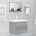 vidaXL Kúpeľňové zrkadlo sivý dub sonoma 60x10,5x37cm spracované drevo