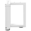 vidaXL Nohy konferenčného stolíka v tvare T, 2 ks, biele, 30x25x(30-31) cm, oceľové