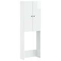 vidaXL Toaletná skriňa BREDA Biela s vysokým leskom 66 x 25,5 x 190 cm