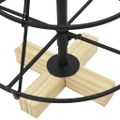 vidaXL Vianočný kužeľový stromček so stojanom Čierna 60 cm Oceľ