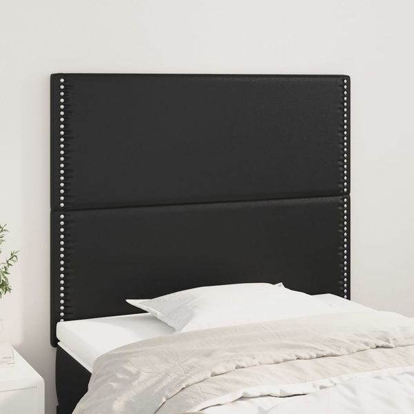 vidaXL Čelo postele čierne 80x5x118/128 cm umelá koža