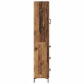 vidaXL Highboard Staré drevo 34,5 x 34 x 180 cm Kompozitné drevo