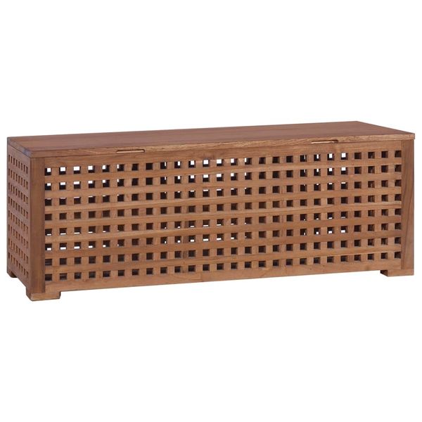 vidaXL Úložná truhlica 110x40x40 cm masívne teakové drevo