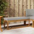 vidaXL Stoličková lavica Prírodná a svetlosivá 115 x 43 x 37 cm