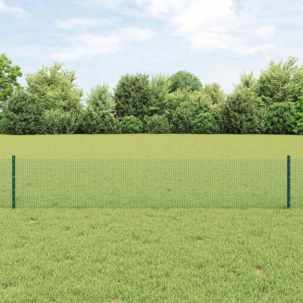 vidaXL Zvarené pletivo s podperami 50 x 0,4 m PVC potiahnutá oceľ