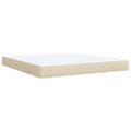vidaXL Posteľný rám boxspring s matracom krémový 180x200 cm látka