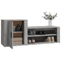vidaXL Botník sivý dub sonoma 130x35x54 cm spracované drevo
